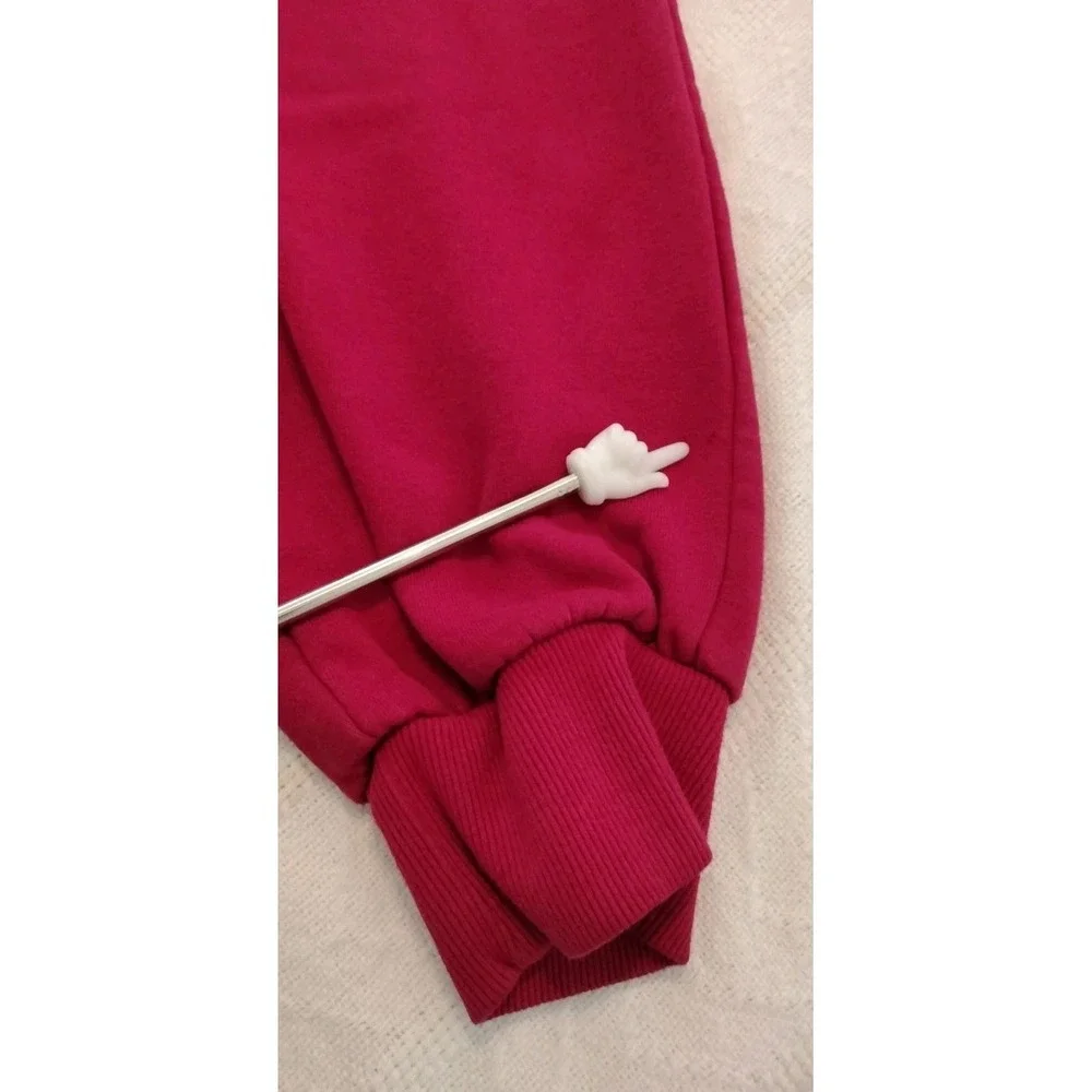 True Religion Metallic HS Jogger Pink Red Sweatpants Size Medium Cozy Flaw